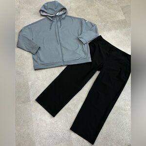 Womens NIKE/NORTH FACE Hoodie Sweatshirt & Wide Leg Pants/Leggings, sz XL